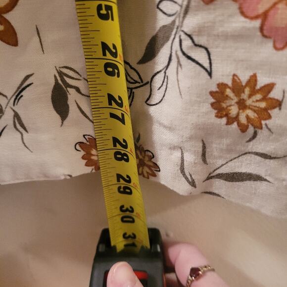 Vntg 80s Floral Linen Blend Blazer Spring Business Summer Boxy Blair Boutique L - Picture 8 of 9